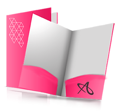 Custom Pockets on 9x12 Presentation Folders Custom Pockets on 9x12 Presentation Folders